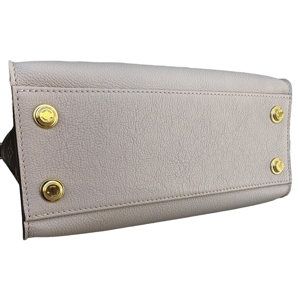 Authentic👍Louis Vuitton On My Side PM Greige Brown Monogram Small Satchel - Picture 10 of 13